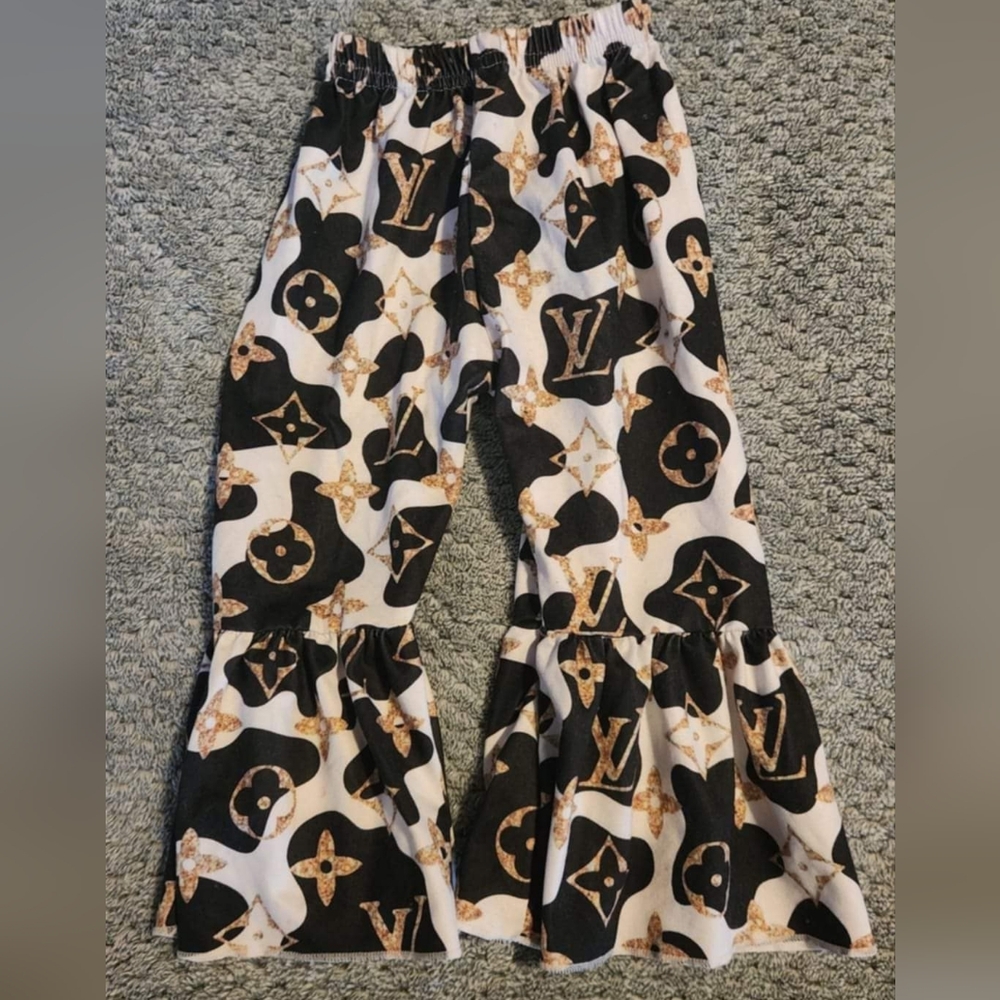 Flower inspired cow bell bottoms